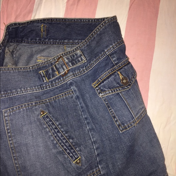 Denim mini skirt with pockets - Picture 2 of 8